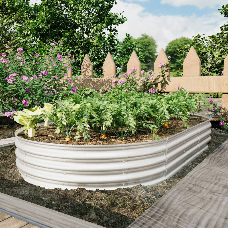 Heavy Duty Galvanized Raised Garden Bed Kit For Vegetables, Flowers & Herbs by HouseOfZazla