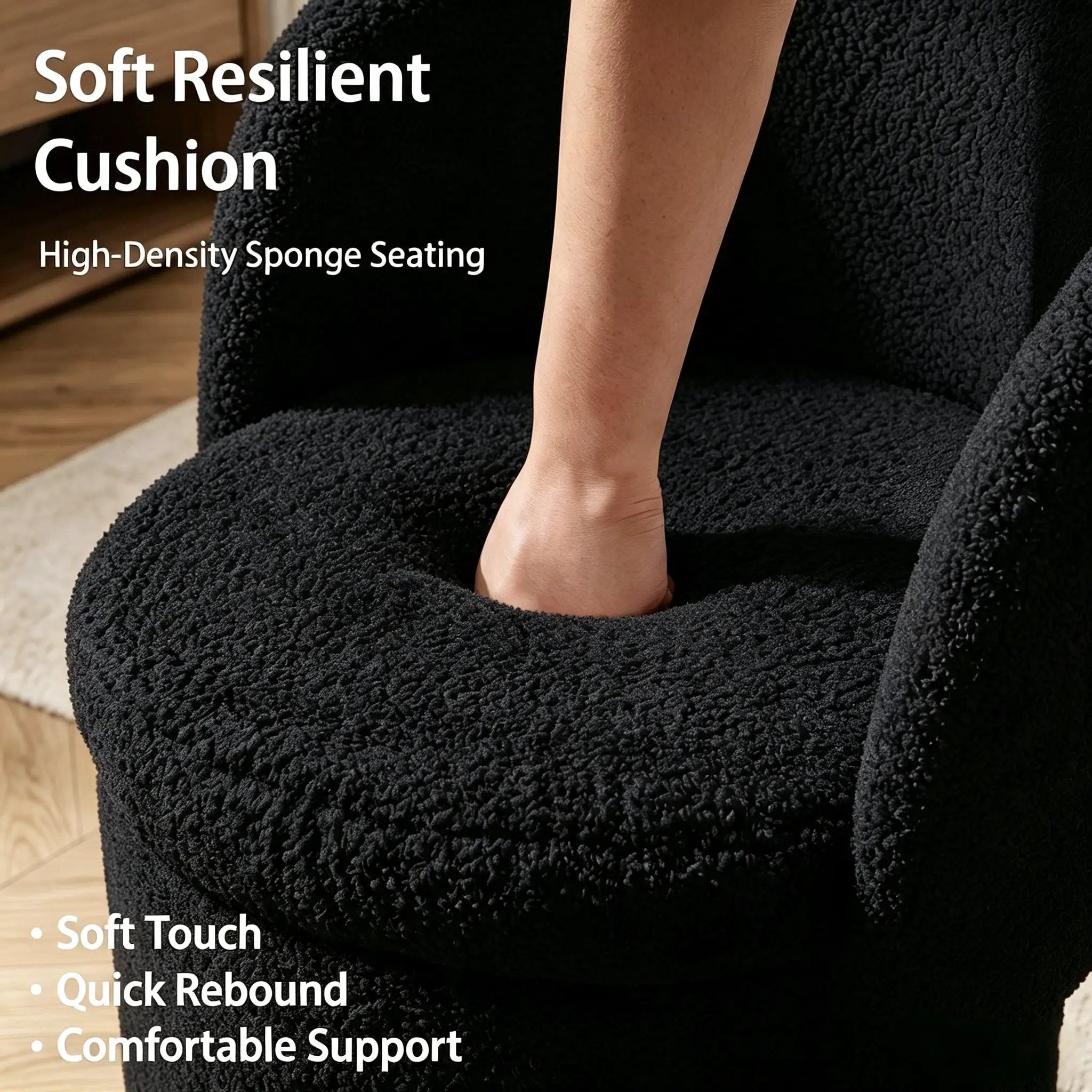 Upholstered Makeup Stool with Storage and Foldable Backrest by HouseOfZazla