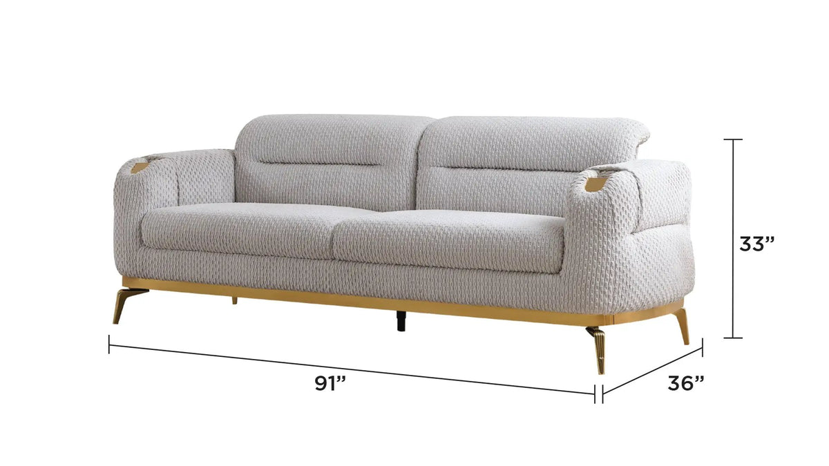 Zoe Modern Style 2PC Living Room Set by HouseOfZazla
