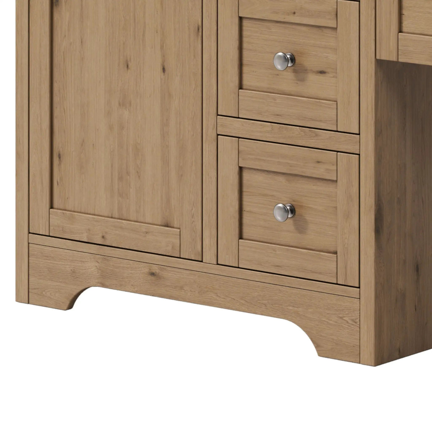 Double Sink Bathroom Vanity With Countertop, 2 Ceramic Sinks, 6 Drawers by HouseOfZazla