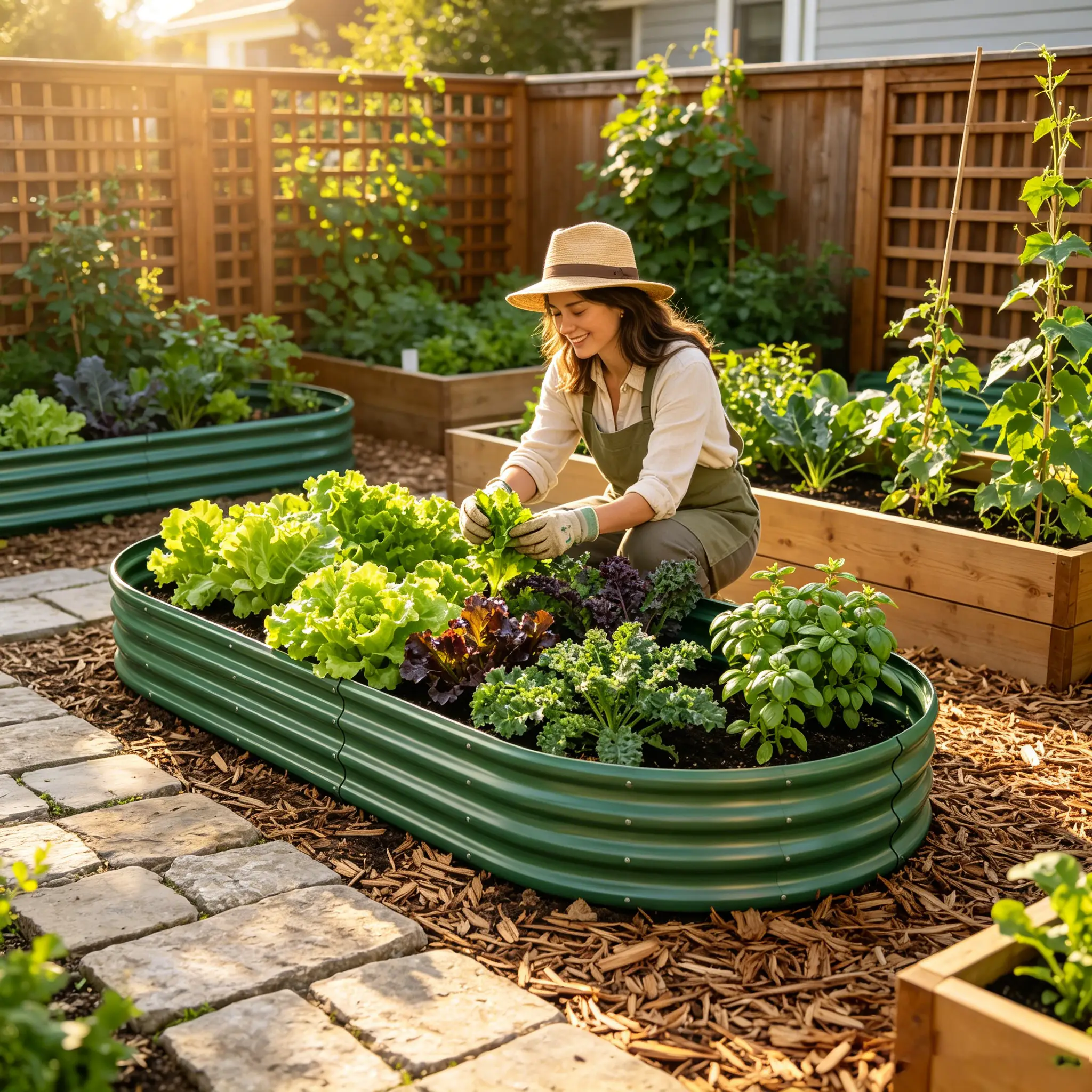 Galvanized Raised Garden Bed 8x4x1ft by HouseOfZazla