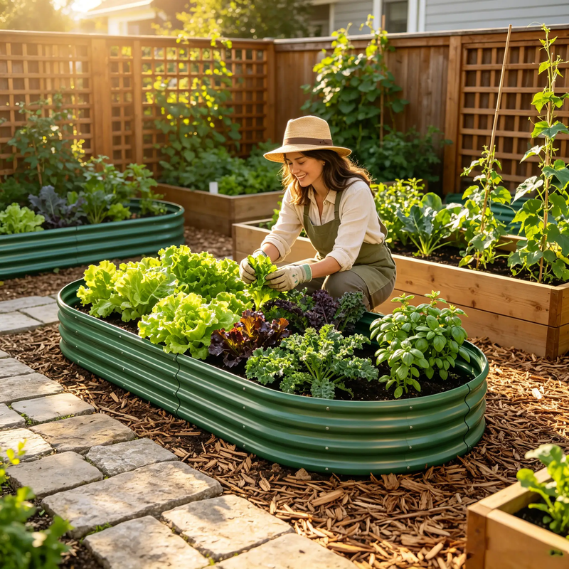 Galvanized Raised Garden Bed 8x4x1ft by HouseOfZazla