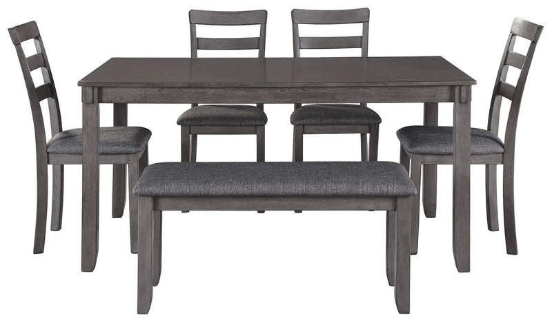 Bridson - RECT DRM Table Set (Set of 6) - Gray by Unique Piece Furniture