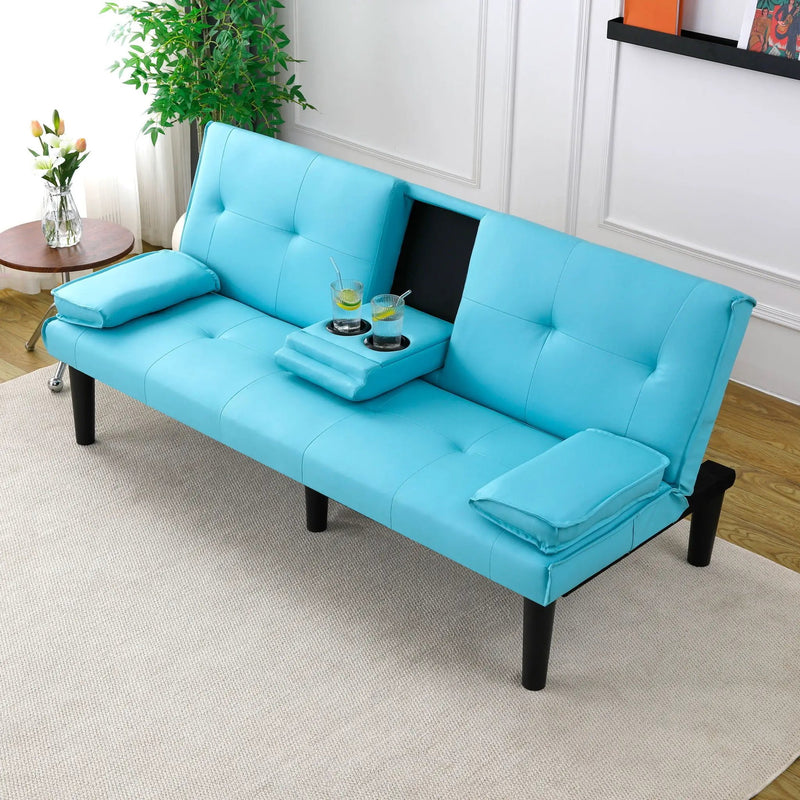 Sofa Bed With Foldable Design And Cup Holder by Unique Piece Furniture