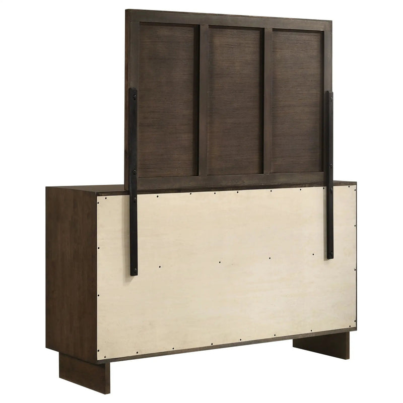 Glenwood 6-drawer Dresser and Mirror Warm Brown by Unique Piece Furniture