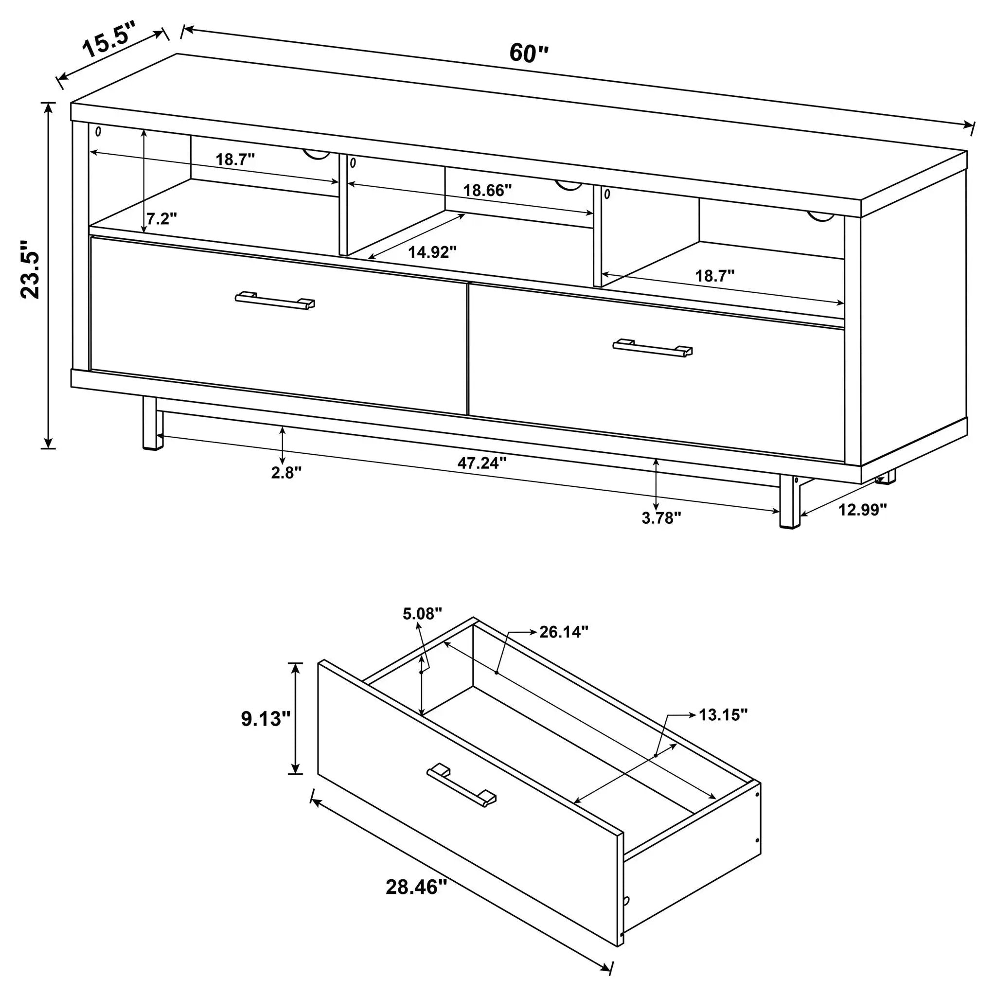Drawer Storage TV Console by HouseOfZazla