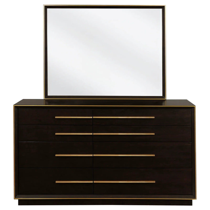 Durango 8-drawer Dresser with Mirror Smoked Peppercorn by Unique Piece Furniture