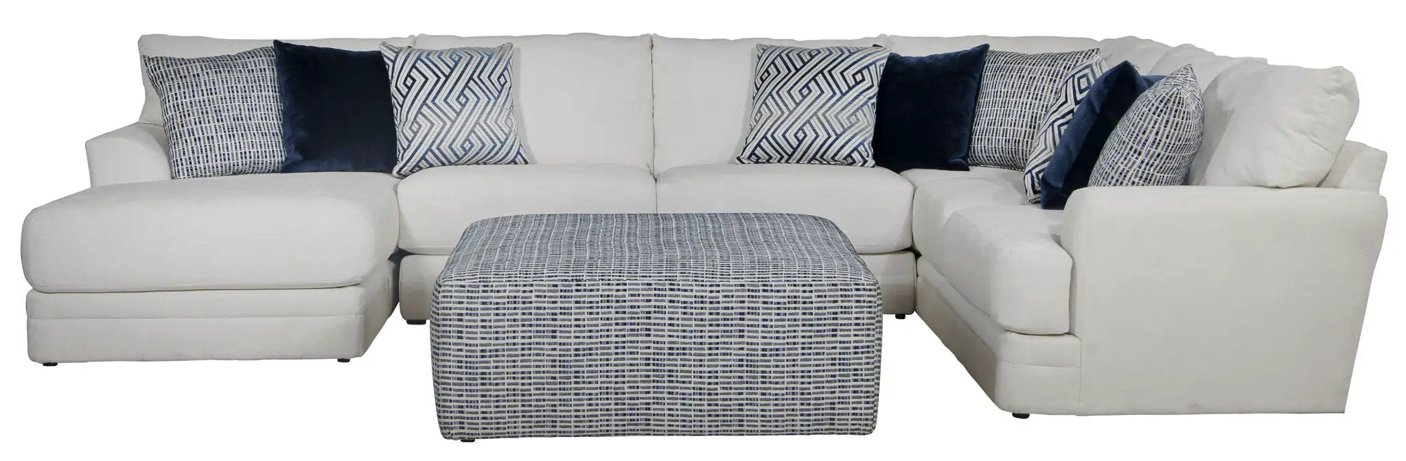 Polaris - Sectional With Comfort Coil Seating, 9 Included Accent Pillows And Included Cocktail Ottoman by Unique Piece Furniture
