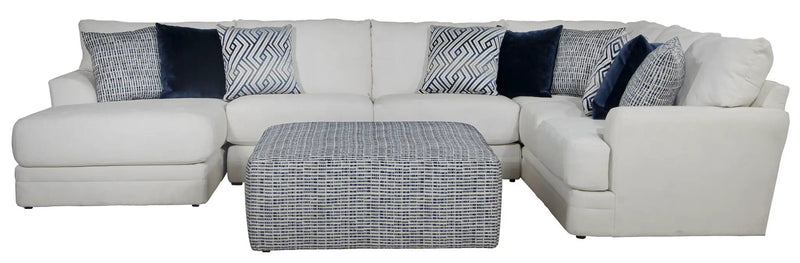 Polaris - Sectional With Comfort Coil Seating, 9 Included Accent Pillows And Included Cocktail Ottoman by Unique Piece Furniture
