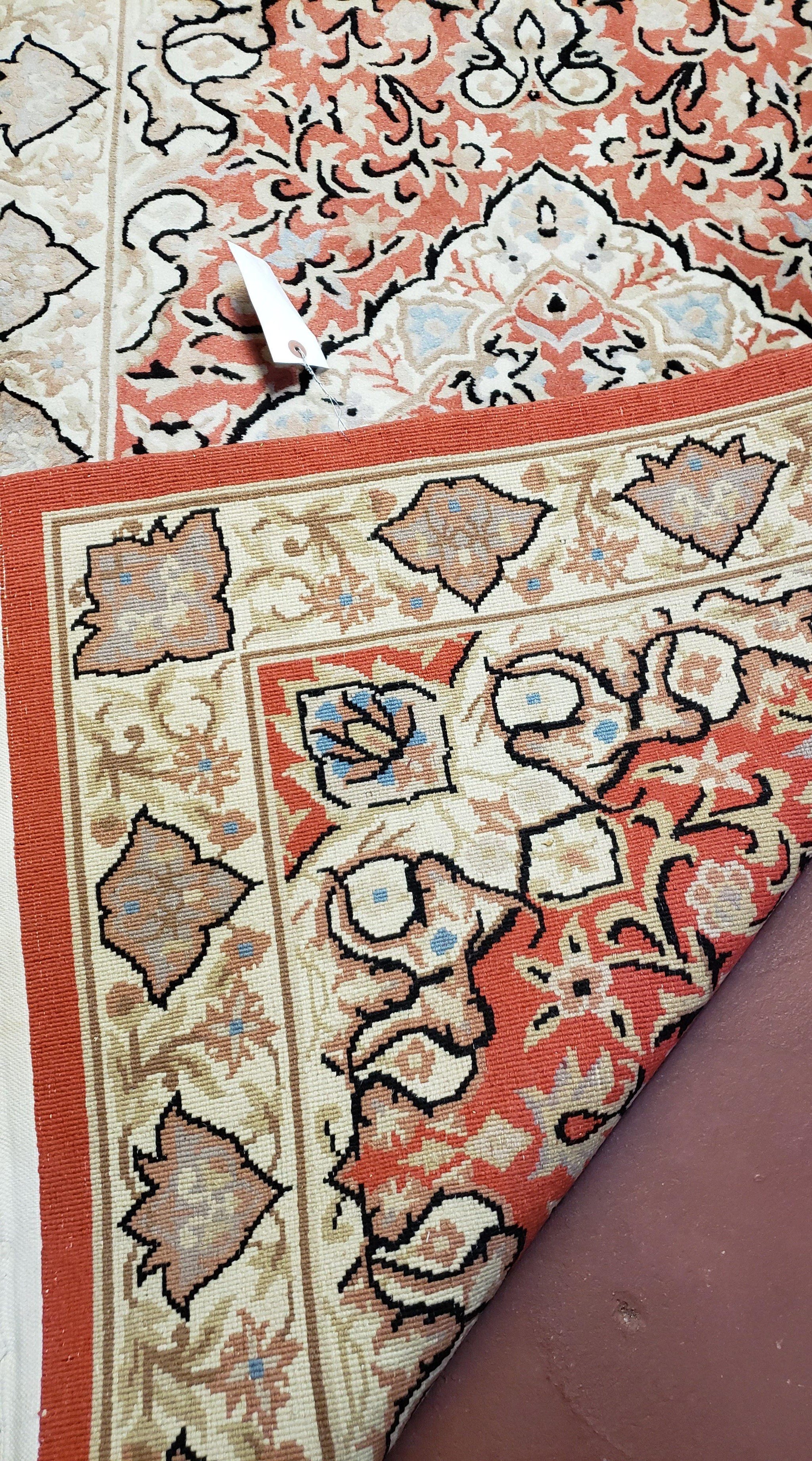 3x5 Red Chinese Plush Rug, Hand Knotted Soft Wool Carpet, Medallion Rug, Fine Vintage Rug, 120 Line, Small Area Rug by Jewel Rugs
