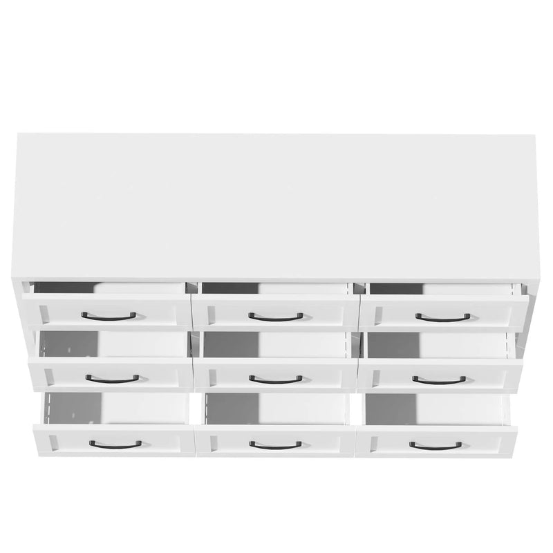 9 Drawer White Metal Dresser with Quiet-Glide Rails by HouseOfZazla