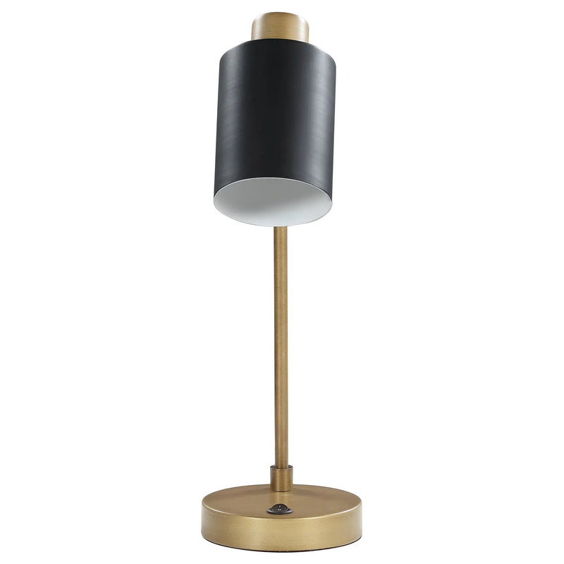 Dharma - Adjustable Table Lamp With Shade - Antique Brass