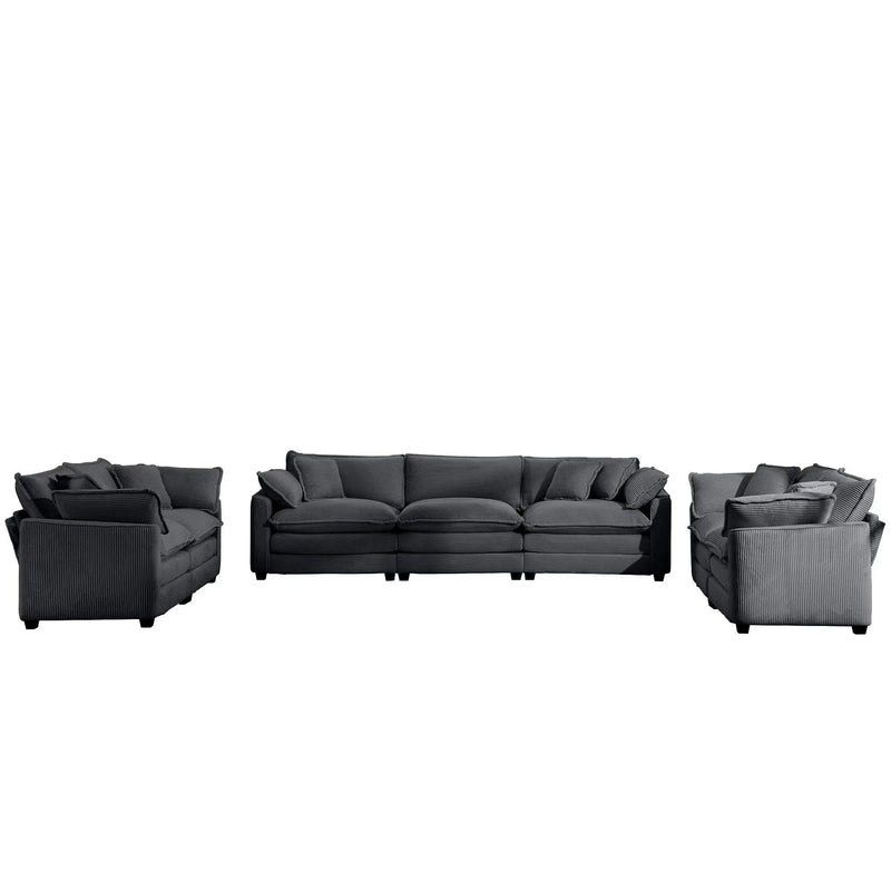 Elegant Oversized Sectional Sofa Set With Deep Seats And Flexible Layout by Unique Piece Furniture