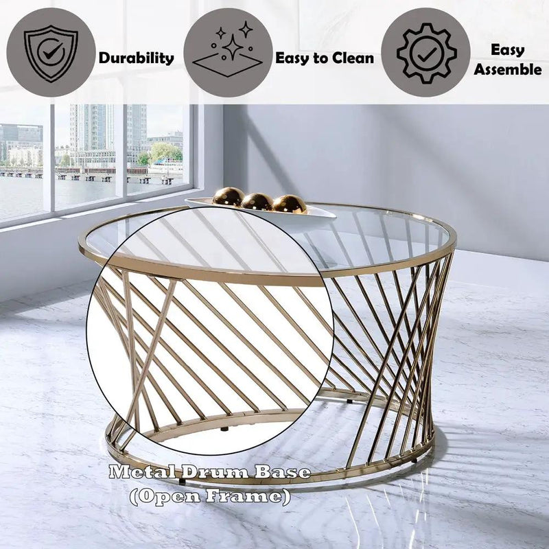 Bluelipe - Coffee Table - Champagne by Unique Piece Furniture