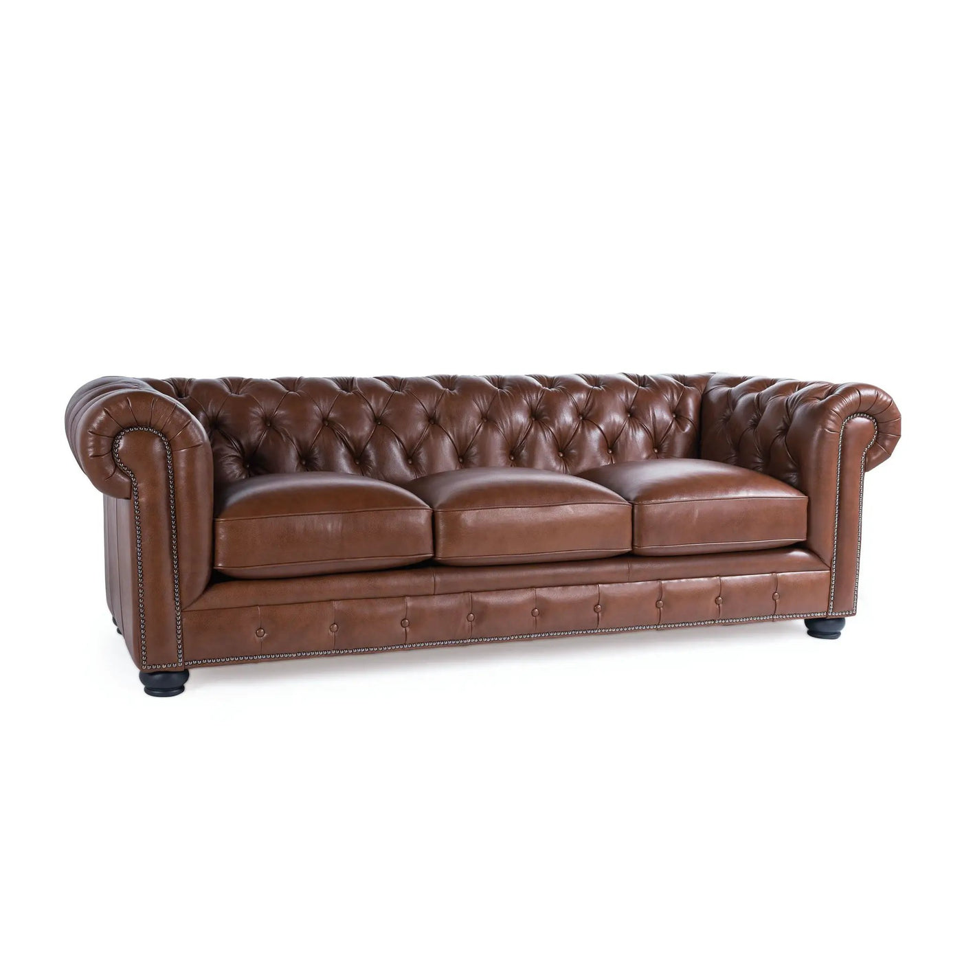 Traditional Tufted Chesterfield Nailhead Sofa by Unique Piece Furniture