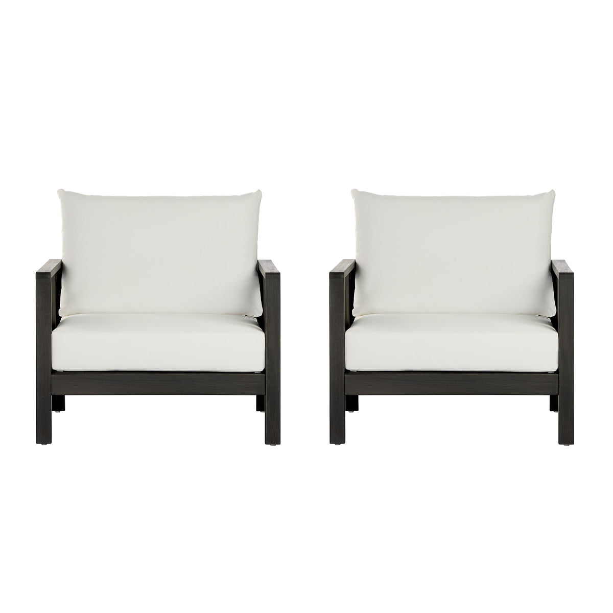 Outdoor Club Chairs (Set of 2) with Diamond-Pattern, photo 2 of 10