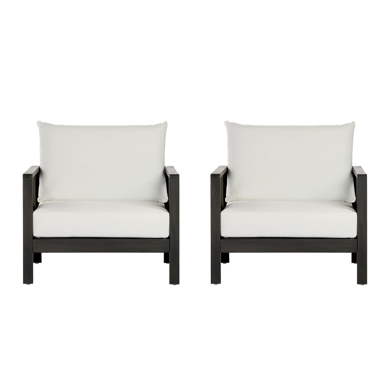 Outdoor Club Chairs (Set of 2) with Diamond-Pattern, photo 2 of 10