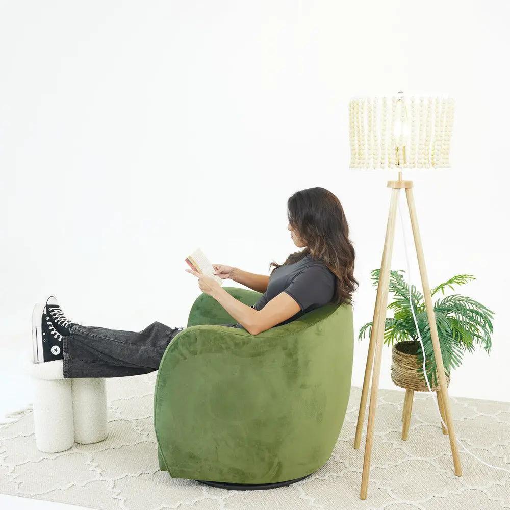 Renee - Swivel Chair - Green by HouseOfZazla