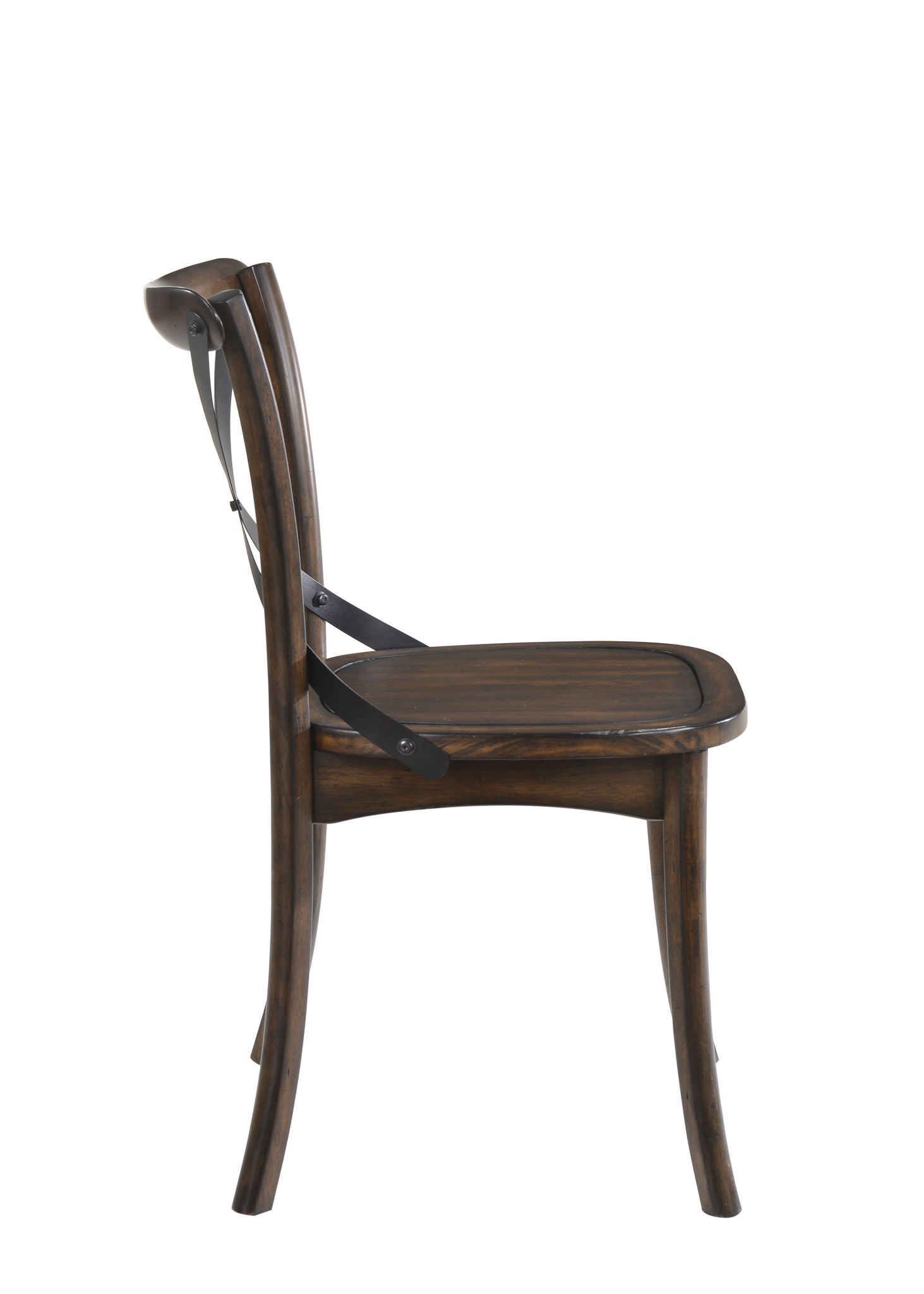 Kaelyn - Metal Side Chair (Set of 2) - Dark Oak by HouseOfZazla