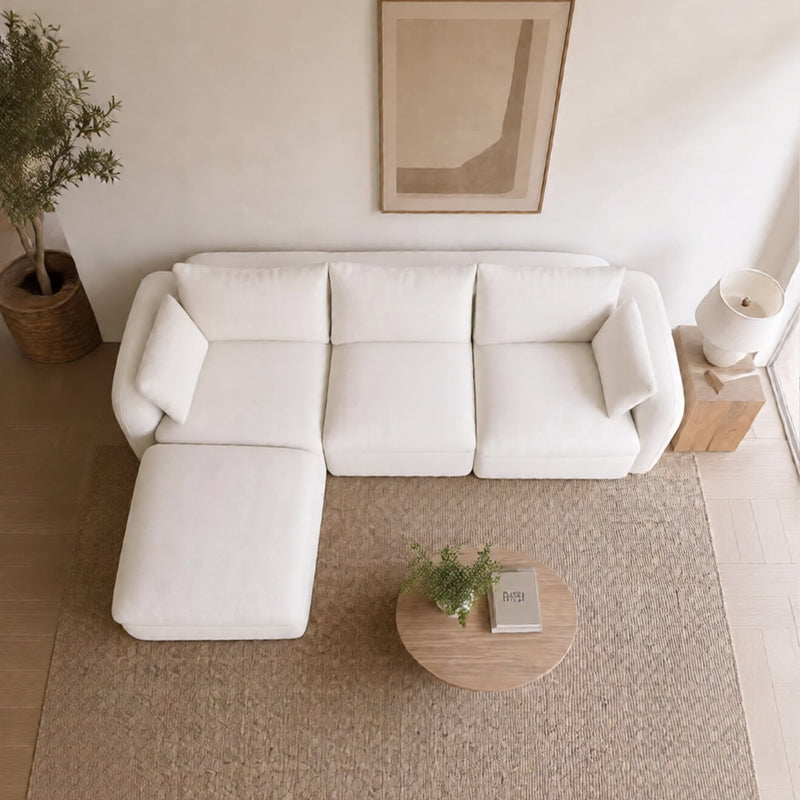 Fully Sponge Compressed Sectional Sofa by HouseOfZazla