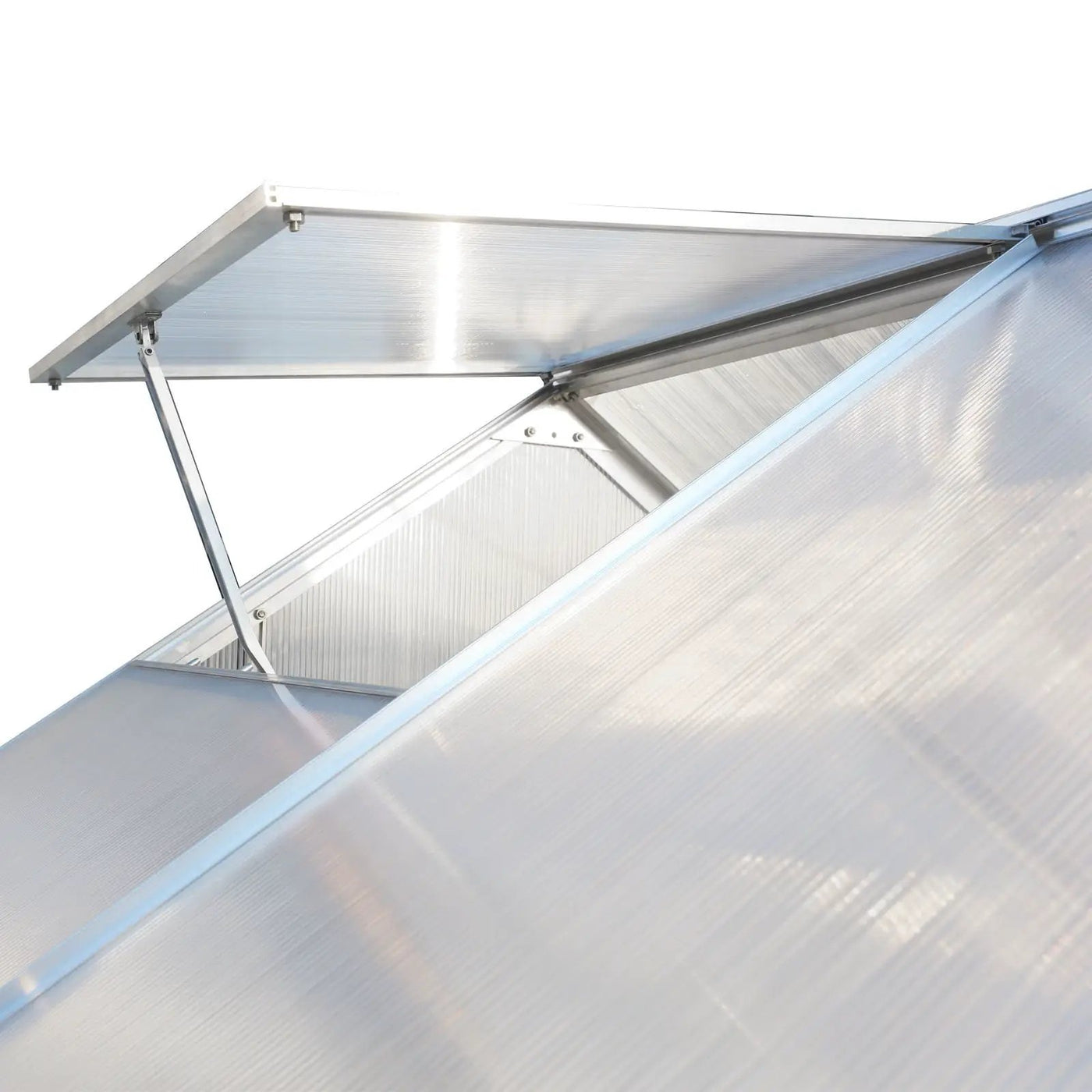 Polycarbonate house, Heavy Duty Outdoor Aluminum Walk-In House Kit With Rain Gutter, Vent And Door For Backyard Garden by HouseOfZazla