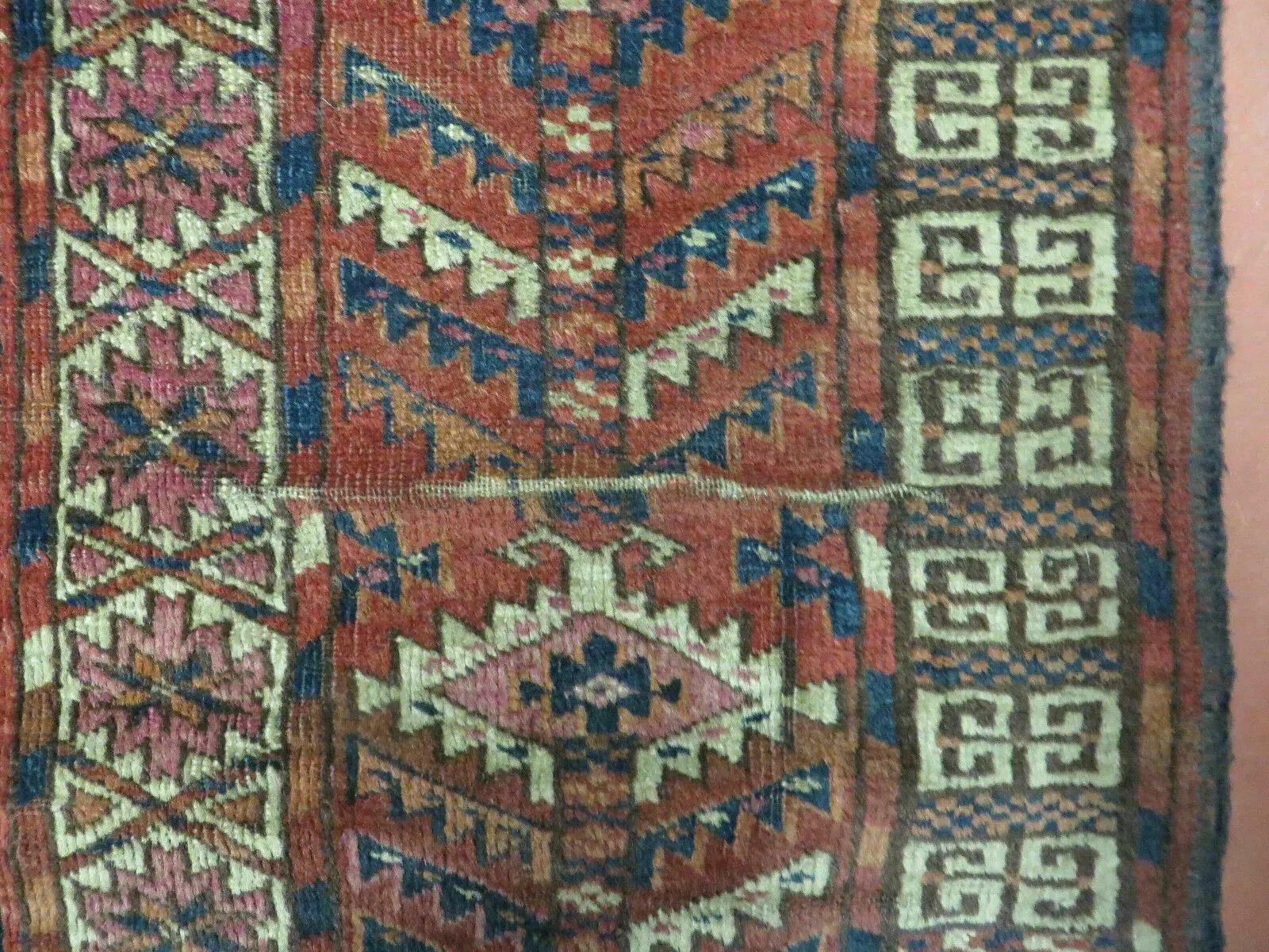 Antique Turkoman Ensi Wool Rug 4x5 by Jewel Rugs