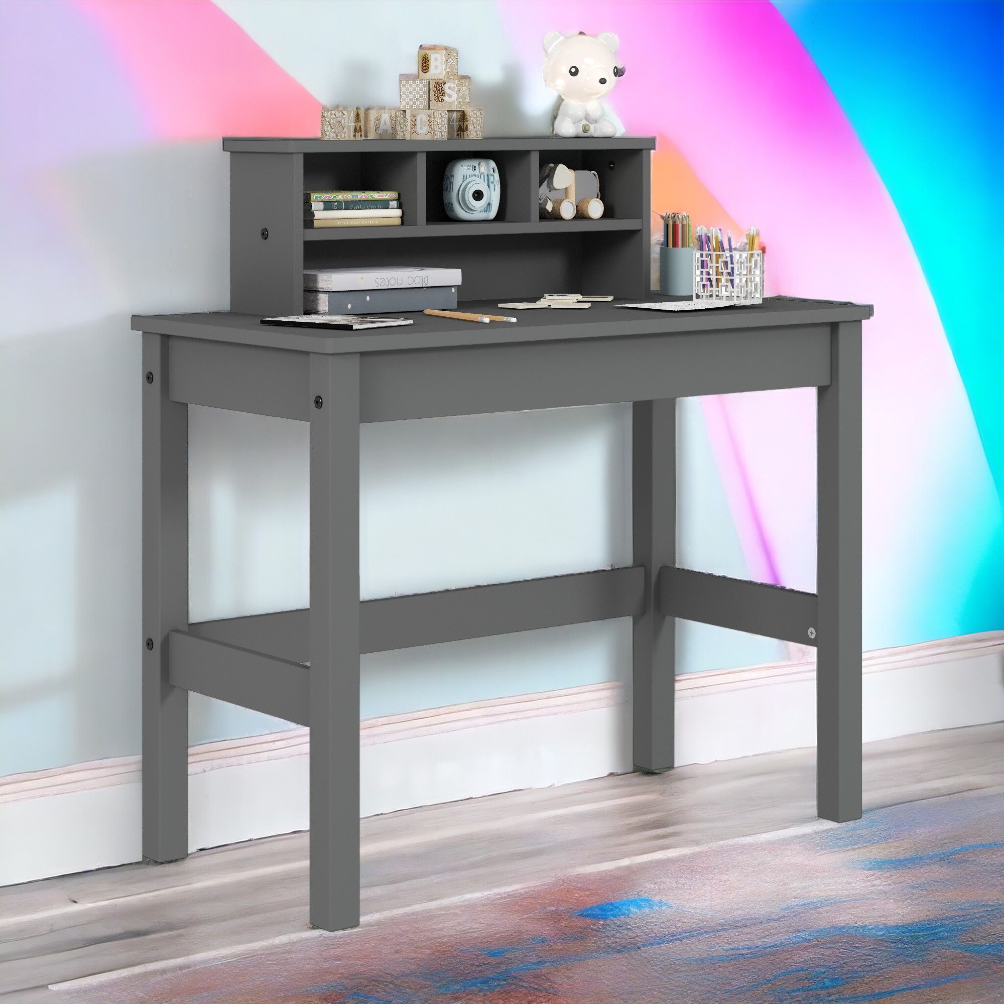 Logan - Writing Desk - Gray by HouseOfZazla