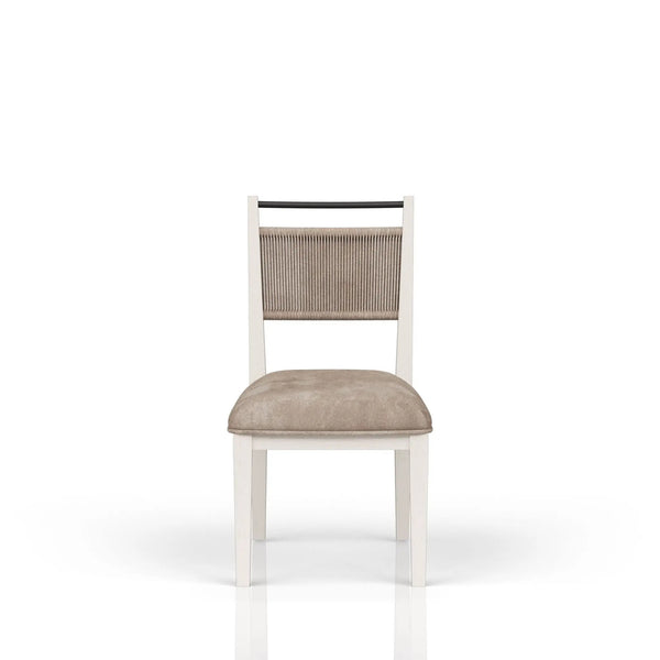 Rope Back Chair - Beige / Carmel