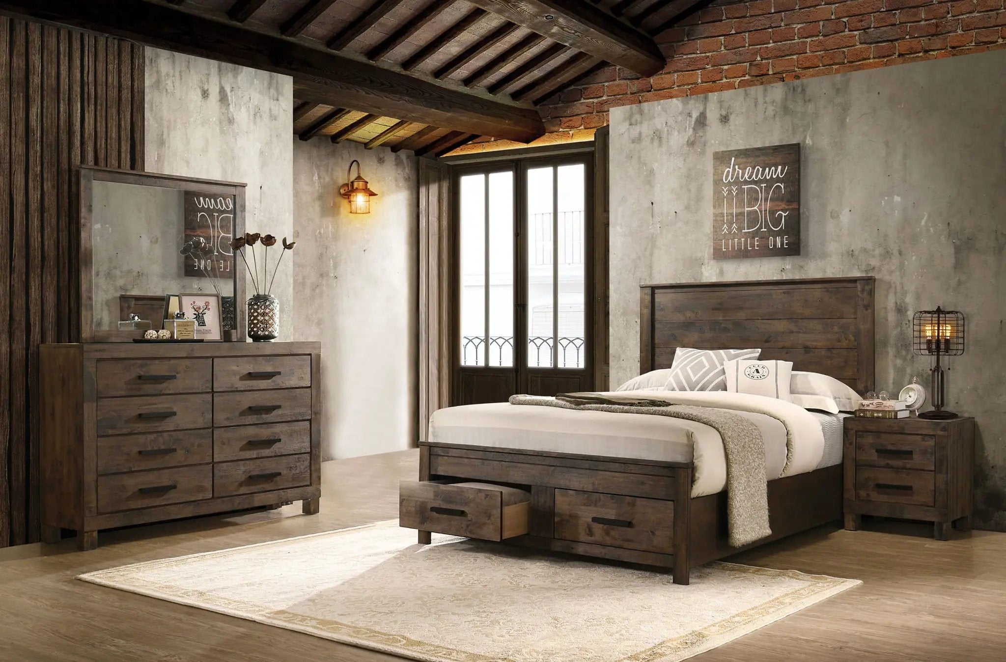 Woodmont 4-piece California King Bedroom Set Golden Brown by Unique Piece Furniture