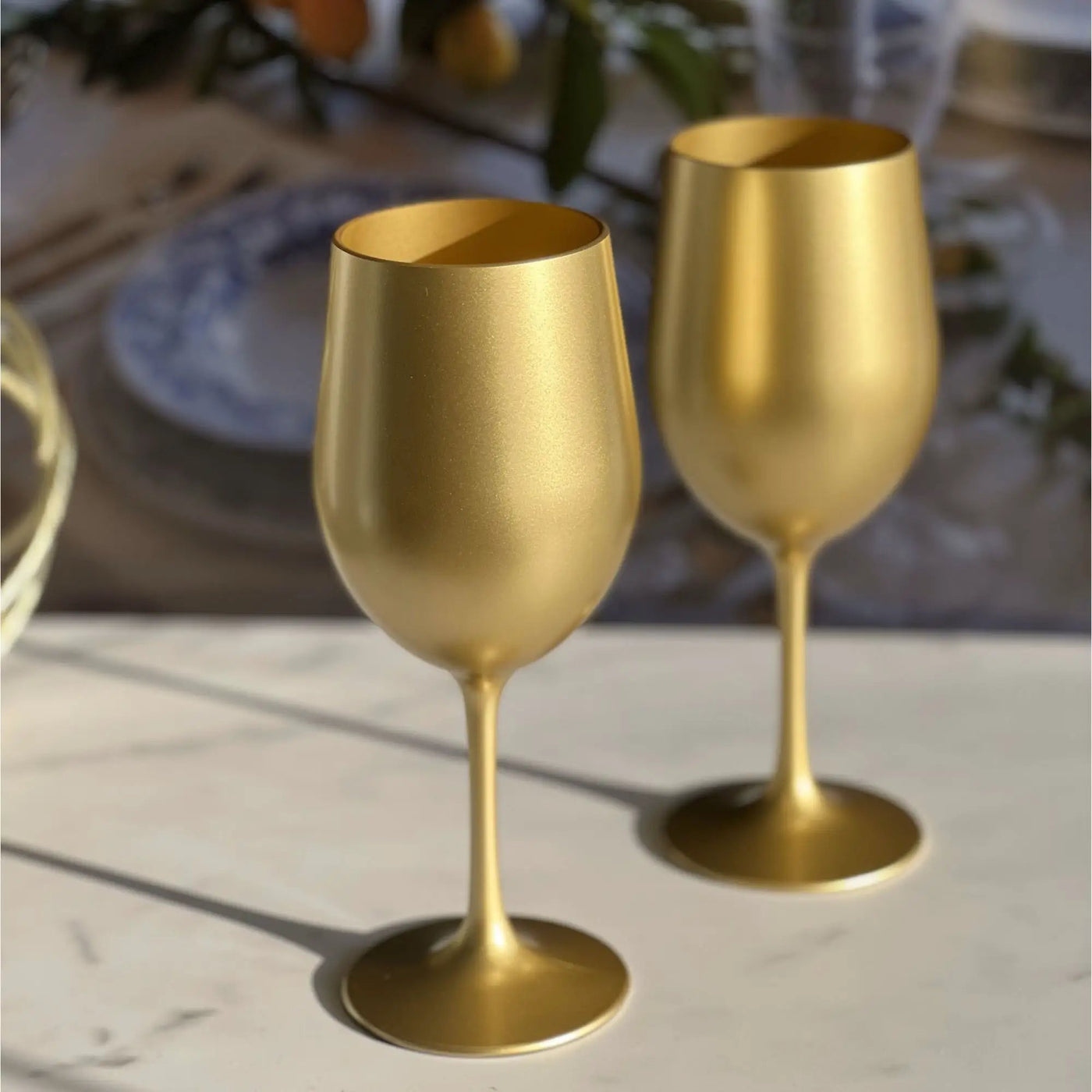 Leadingware Metallic Plastic Wine Glasses (Set of 4) by HouseOfZazla