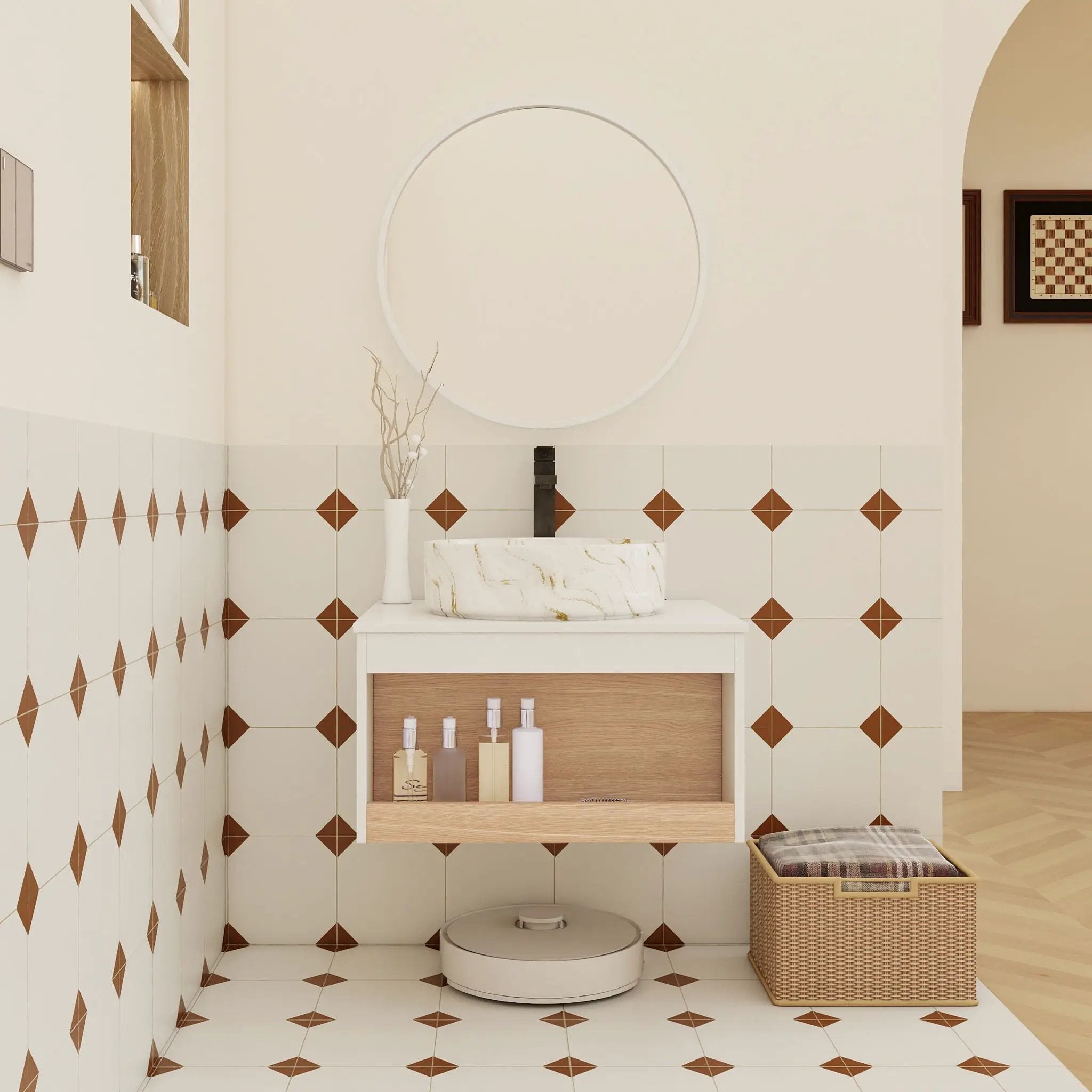 Floating Bathroom Vanity With Vessel Sink by HouseOfZazla