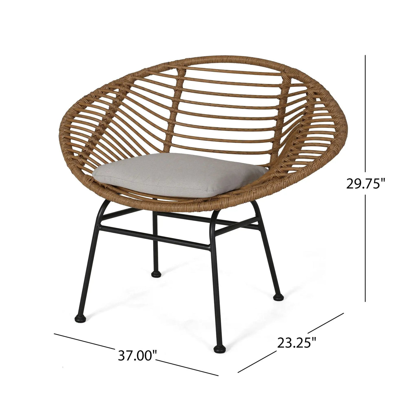 Cordella Outdoor Woven Wicker Chairs with Cushions, Set of 2 by HouseOfZazla