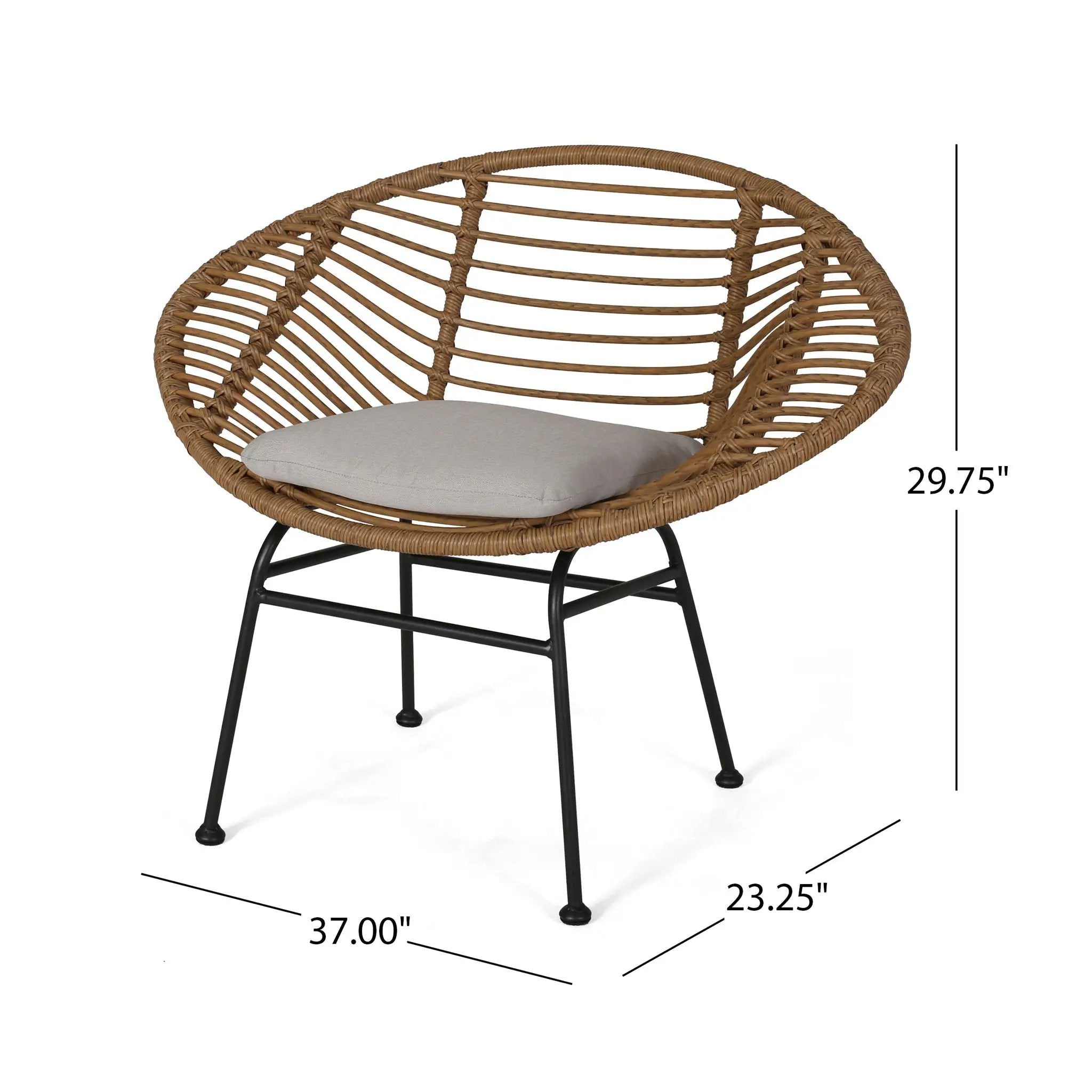 Cordella Outdoor Woven Wicker Chairs with Cushions, Set of 2 by HouseOfZazla