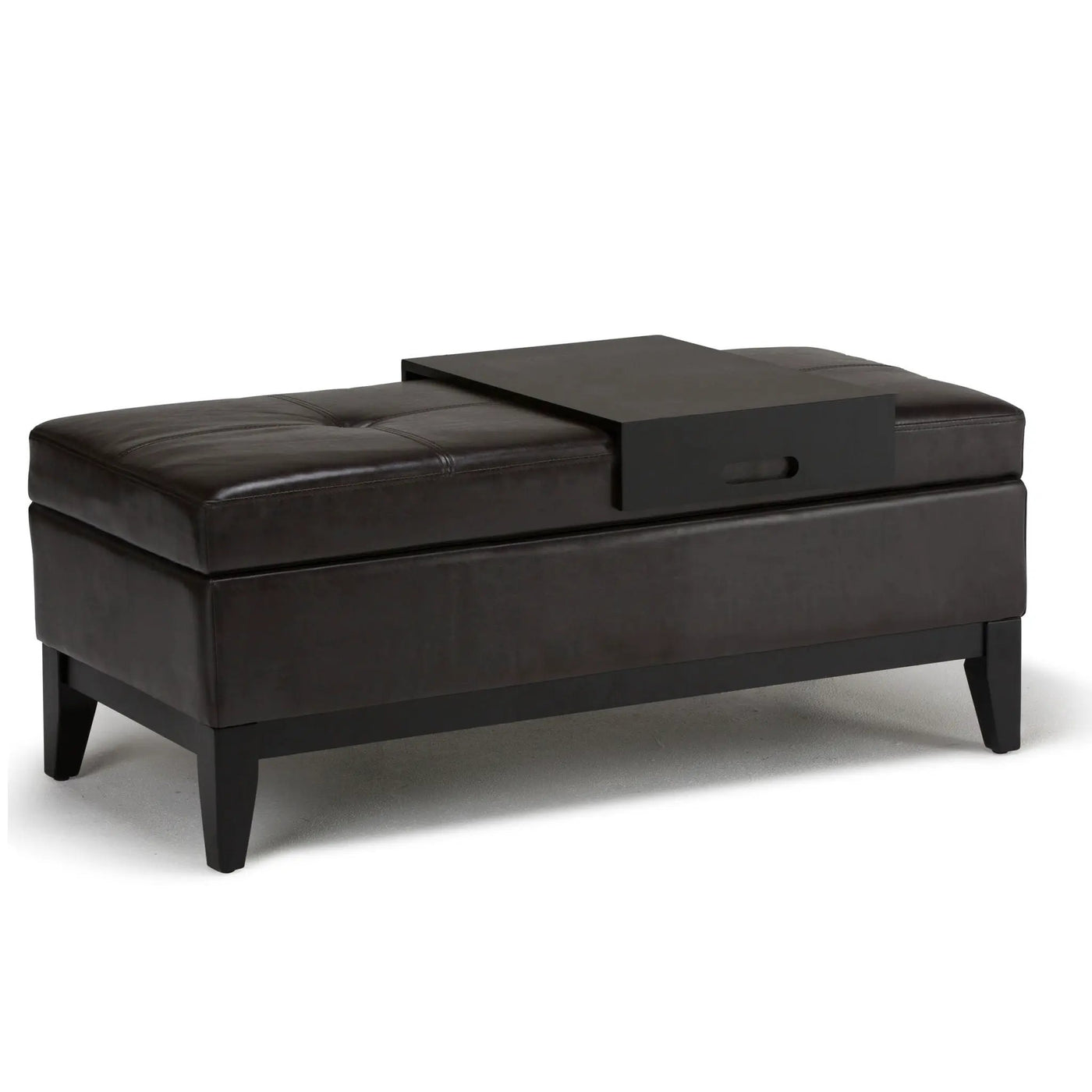 Oregon - Contemporary Storage Ottoman Bench With Tray by HouseOfZazla