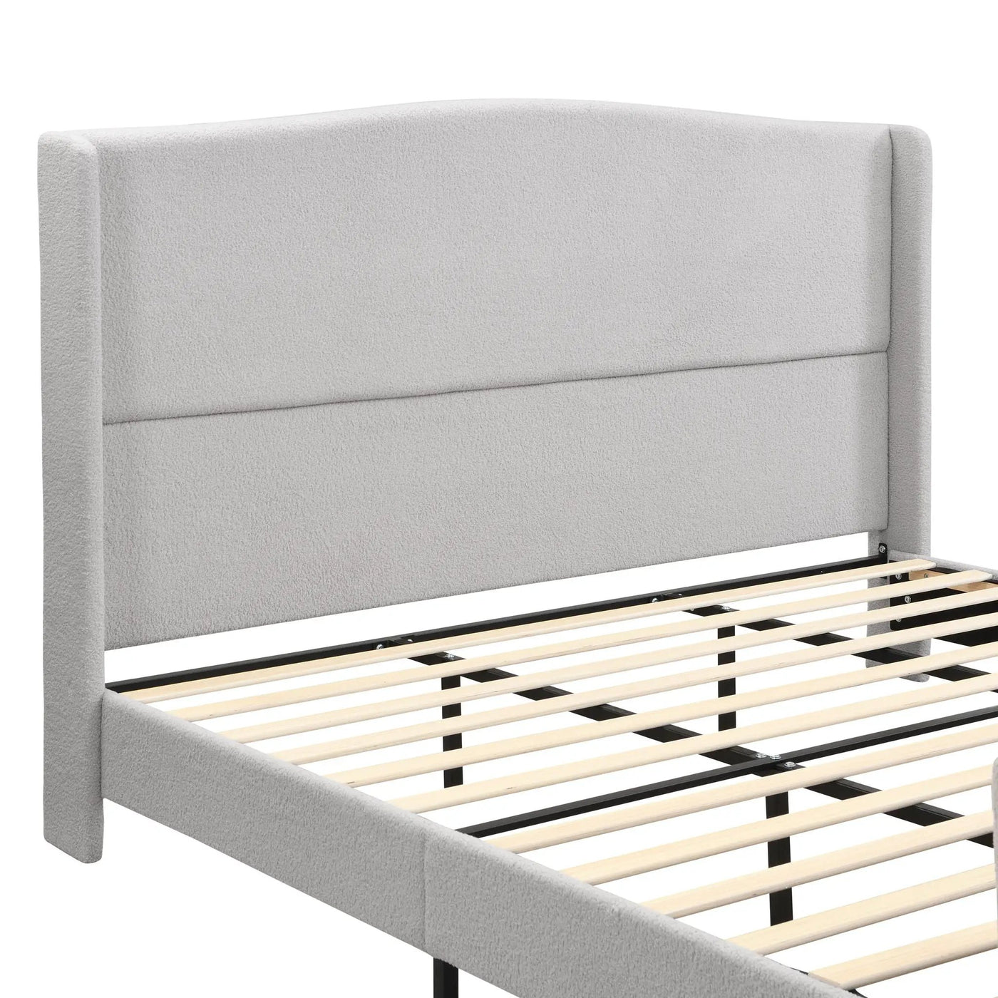 Platform Bed Frame With Tall Headboard And High Footboard by HouseOfZazla