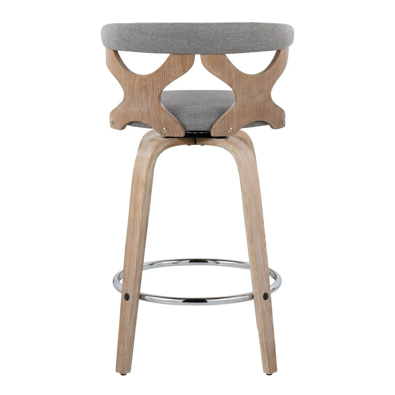 Gardenia - Mid Century Modern Fixed Height Counter Stool With Swivel (Set of 2) by HouseOfZazla