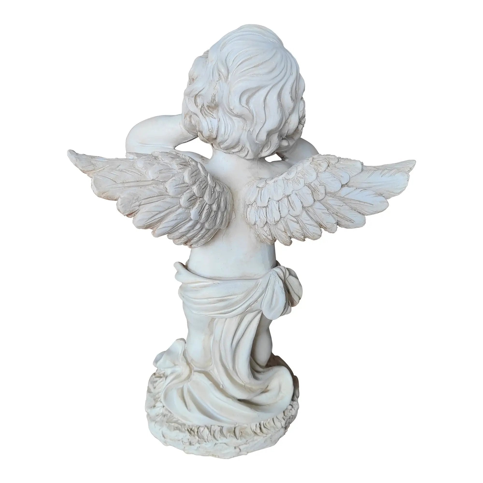 Winged Angel Covering Her Ears Resin Ornament by HouseOfZazla