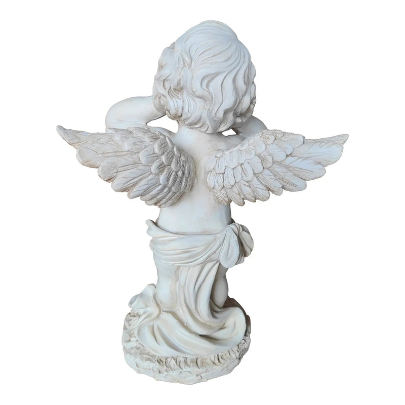 Winged Angel Covering Her Ears Resin Ornament by HouseOfZazla