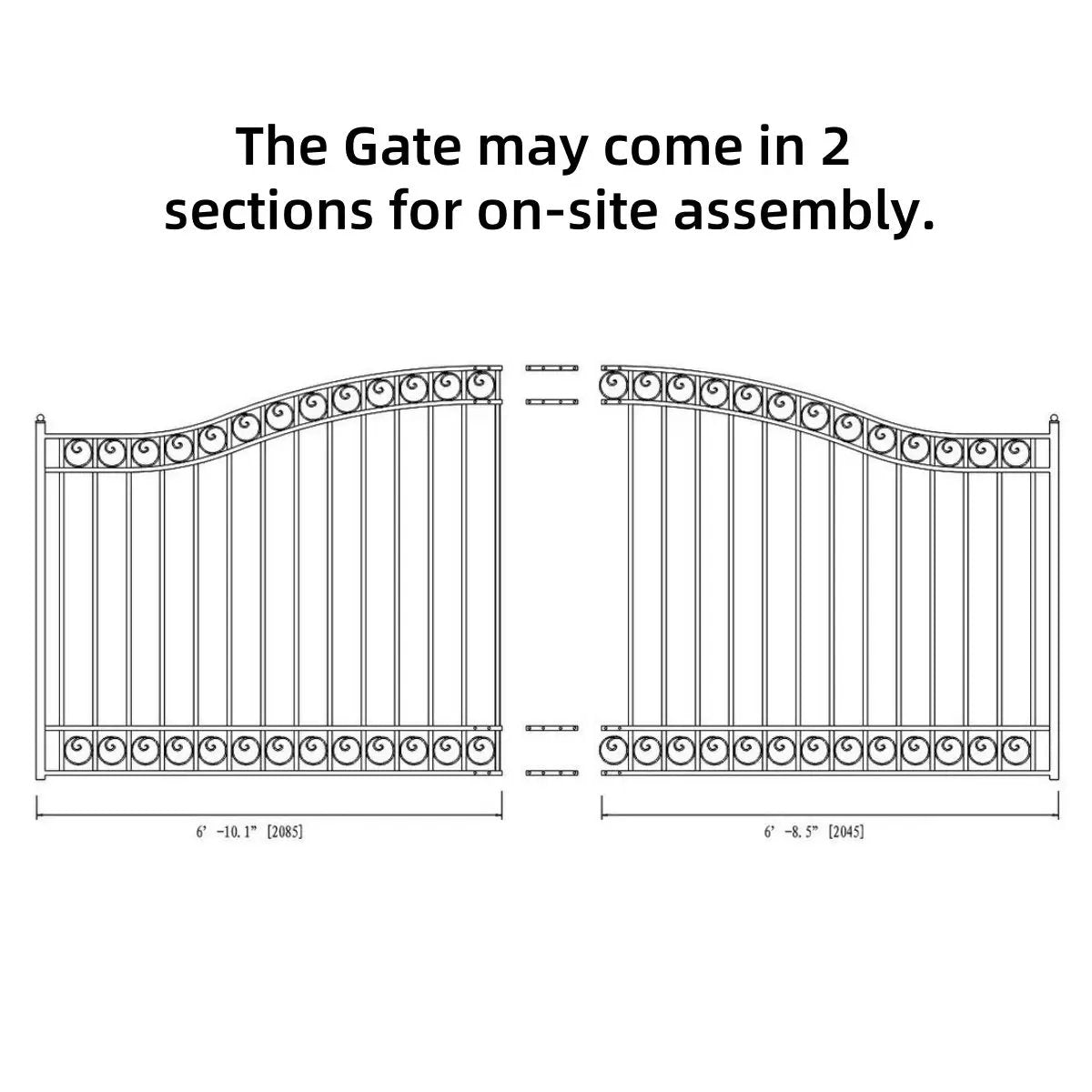 14x6 ft Steel Sliding Driveway Gate by Chery Industrial