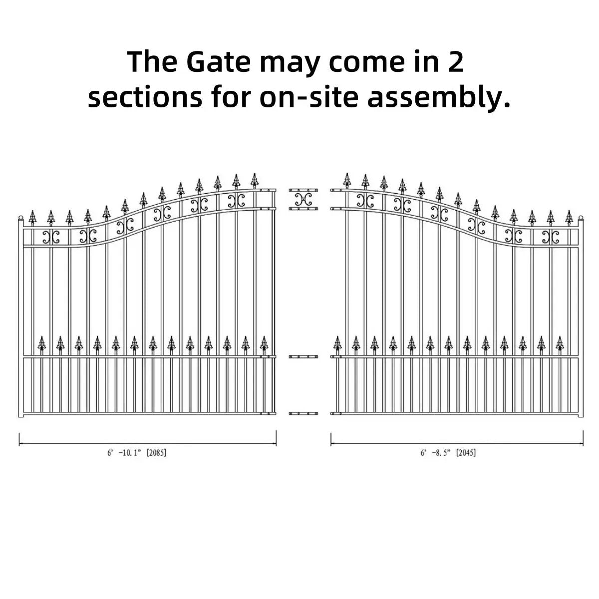 14x6 ft Steel Sliding Driveway Gate by Chery Industrial