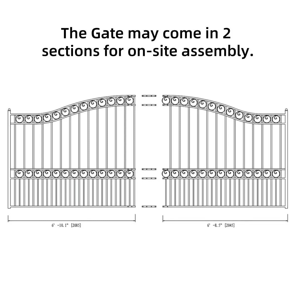 14x6 ft Steel Sliding Driveway Gate by Chery Industrial