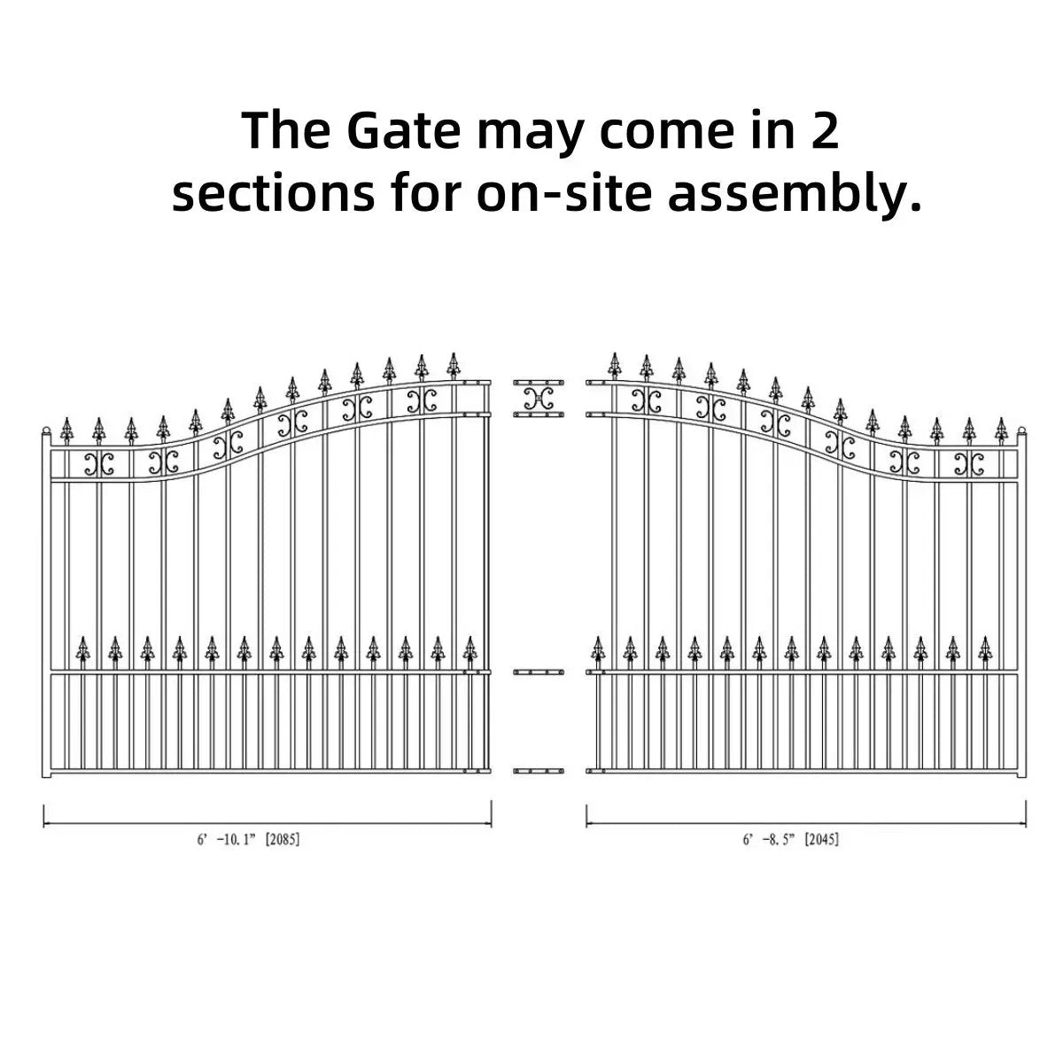 14x6 ft Steel Sliding Driveway Gate by Chery Industrial
