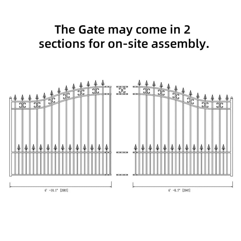 14x6 ft Steel Sliding Driveway Gate by Chery Industrial