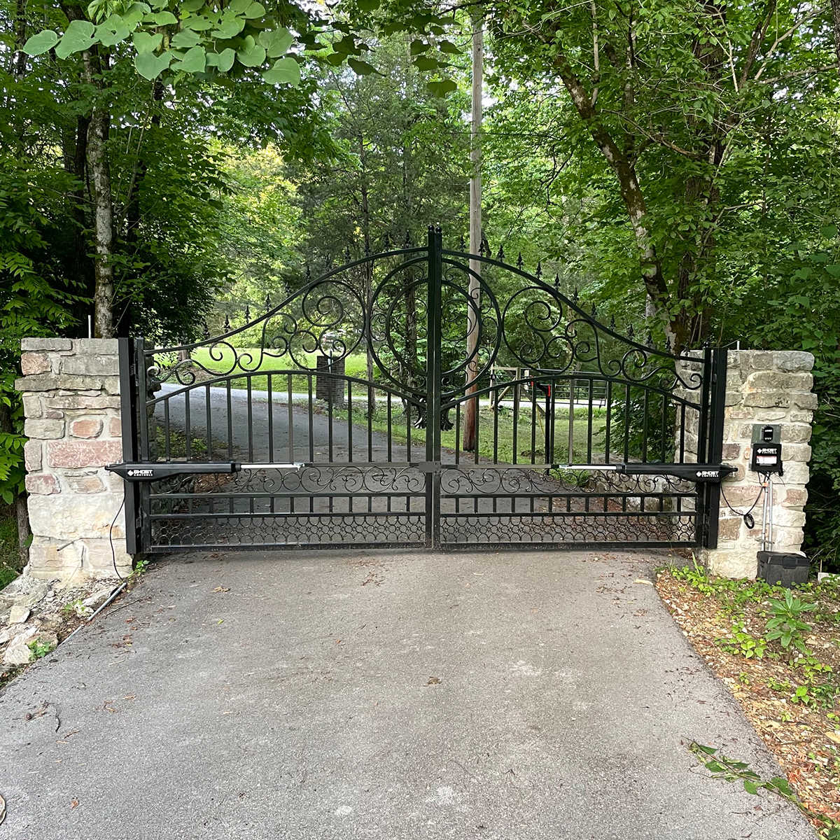14x8 ft Steel Dual Swing Driveway Gate-European Style by Chery Industrial