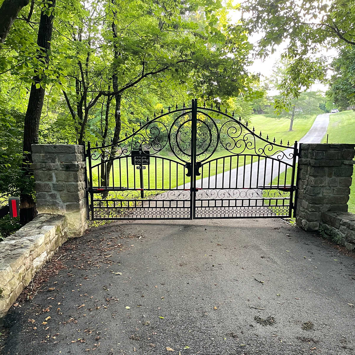 14x8 ft Steel Dual Swing Driveway Gate-European Style by Chery Industrial