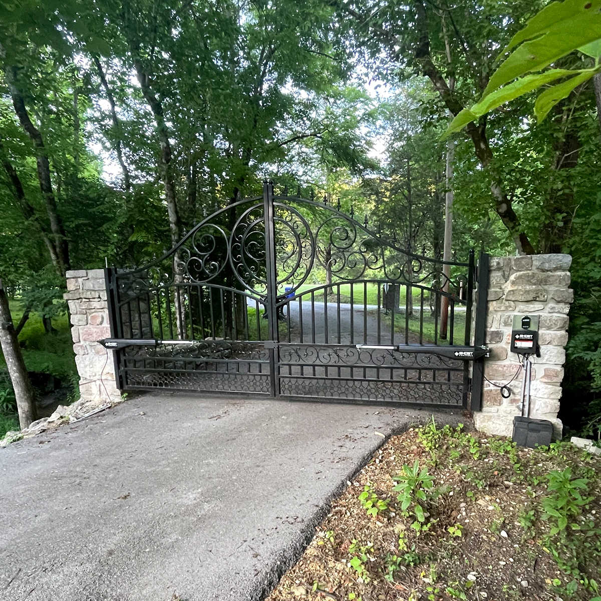 14x8 ft Steel Dual Swing Driveway Gate-European Style by Chery Industrial