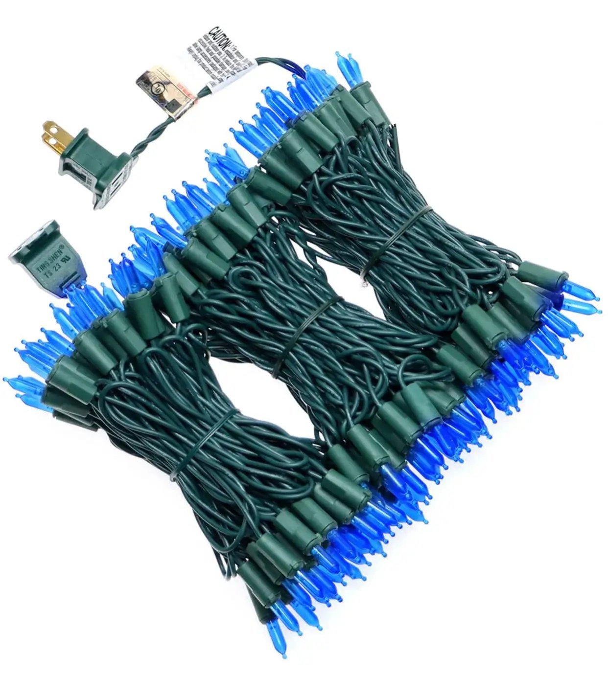 150 LED Christmas Lights, 50 FT Green/White Wire by Outdoor Solar Outlet