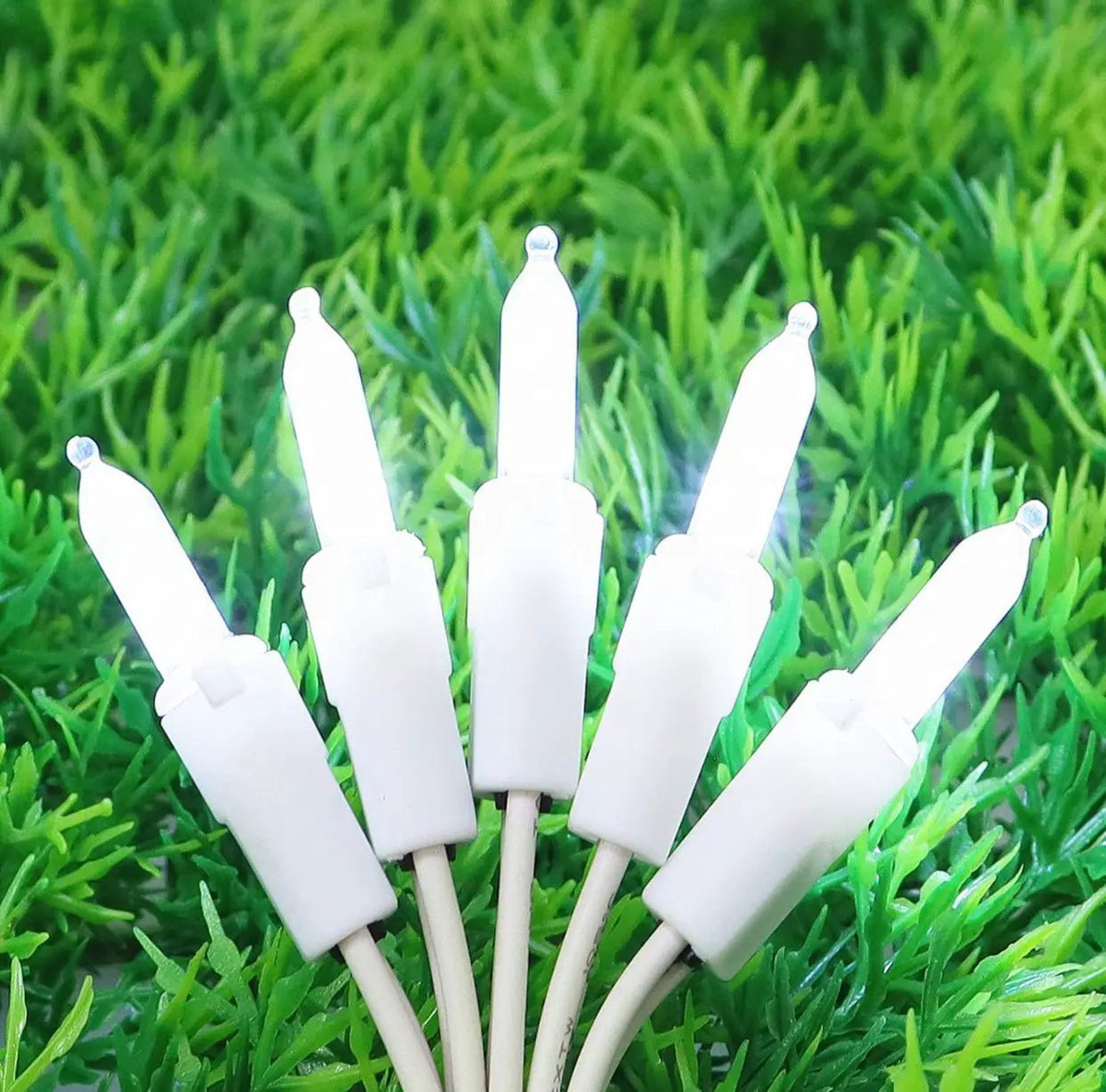 150 LED Christmas Lights, 50 FT Green/White Wire by Outdoor Solar Outlet