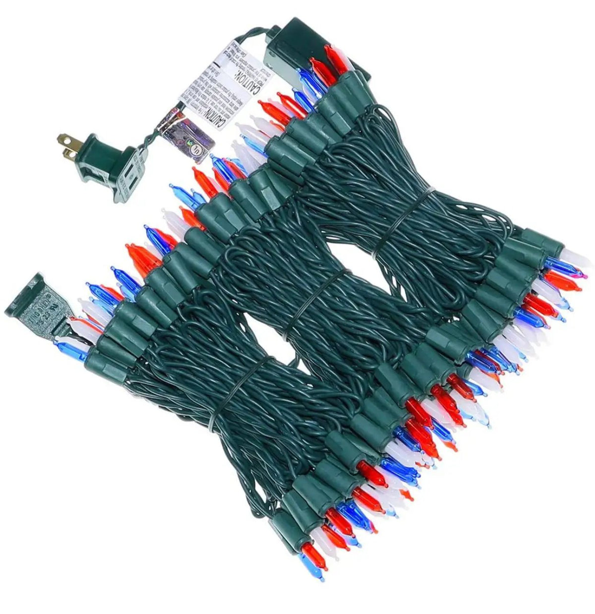 150 LED Christmas Lights, 50 FT Green/White Wire by Outdoor Solar Outlet