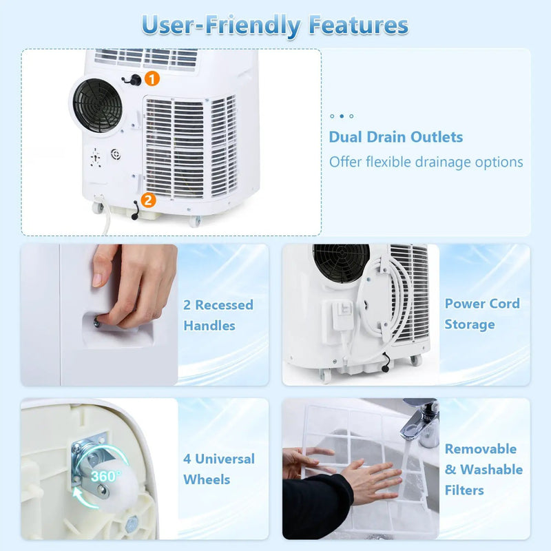 15000 BTU Portable Air Conditioner with APP Control and Fan by DirectDeals